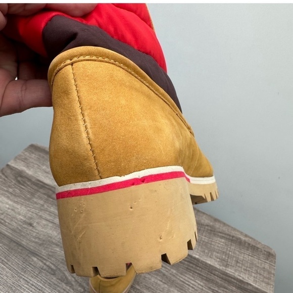 ANTHROPOLOGY CECILIA NY TILDEN woman tan luxury work boot with colorful top 9M - Picture 9 of 13